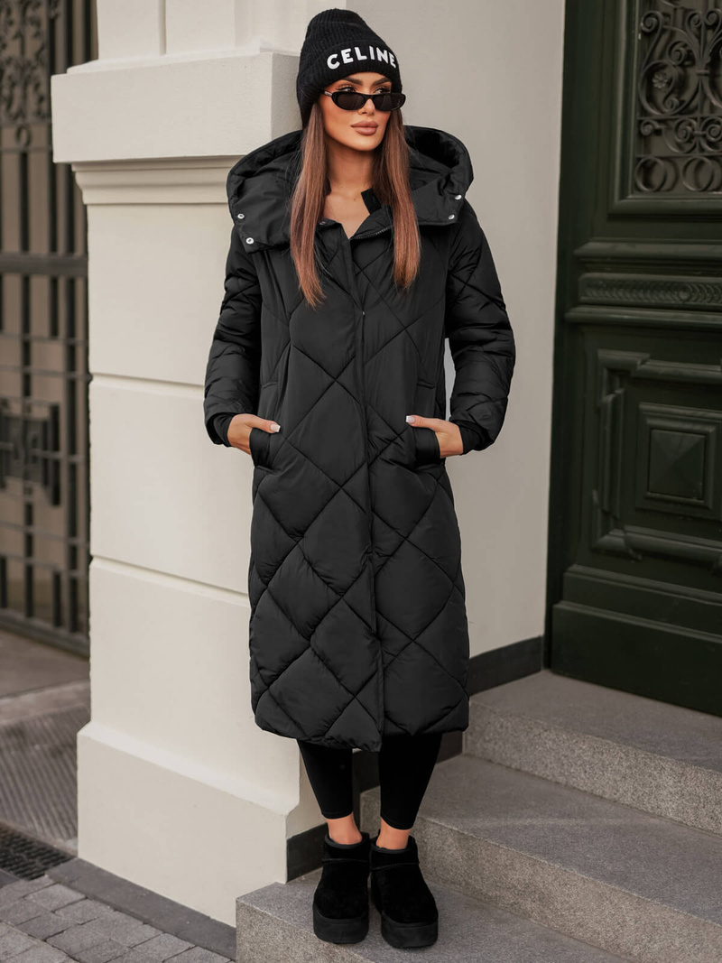 Γυναικείο μπουφάν μαύρο OZONEE JS/5M3173/392Z