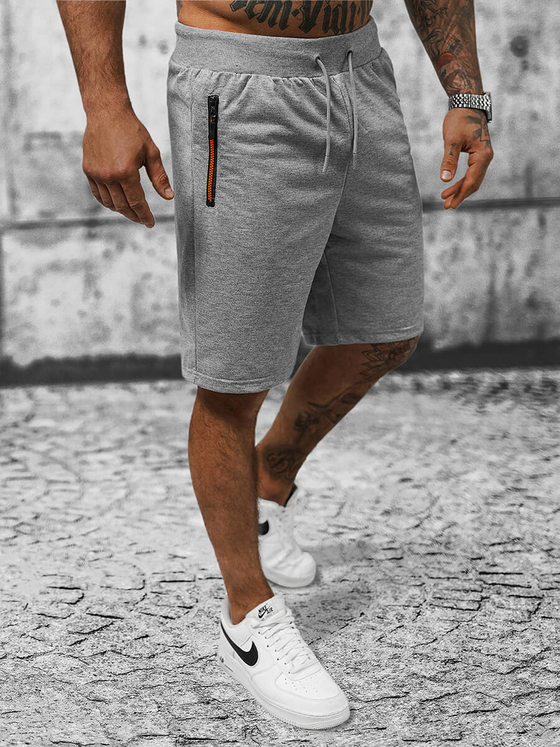 Ανδρικό σόρτς φόρμας γκρι OZONEE JS/8K290