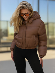 Γυναικείο μπουφάν Σοκολάτα OZONEE JS/5M3260/158Z