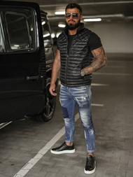 Ανδρικό αμάνικο μπουφάν μαύρο OZONEE JS/16M9333/392BZ