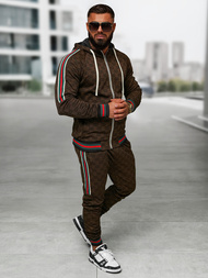 Ανδρικό σετ φόρμας σκούρο-μπεζ OZONEE O/FF5111AB