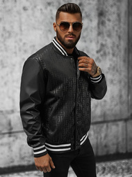 Ανδρικό μπουφάν bomber μαύρο OZONEE O/3A172