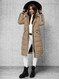 Γυναικείο μπουφάν Σκούρο μπεζ OZONEE O/W377