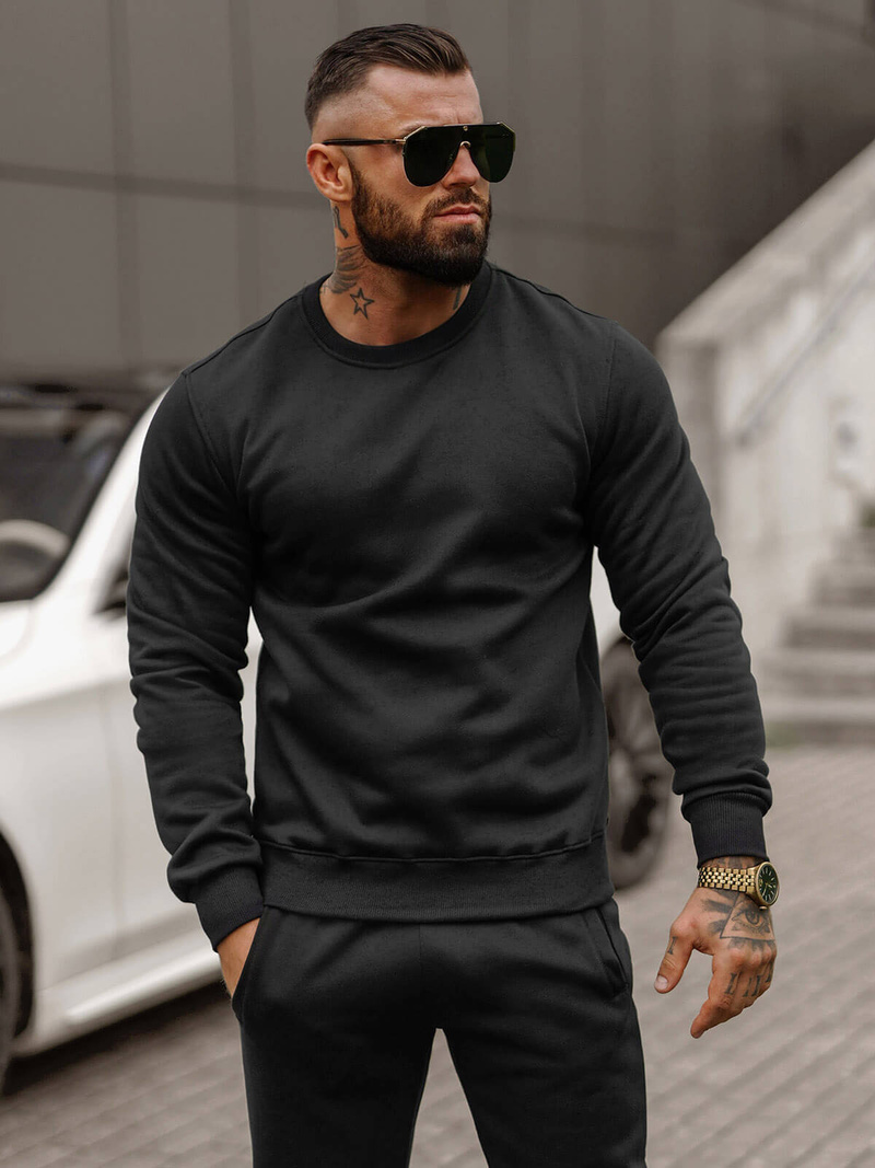 Ανδρικό σετ φόρμας μαύρο OZONEE JS/68C10380/3Z