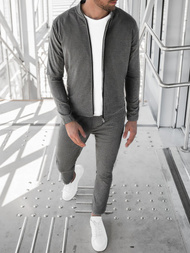 Ανδρικό σετσκούρο- μπουφάν και παντελόνι chino γραφίτη OZONEE DJ/5620