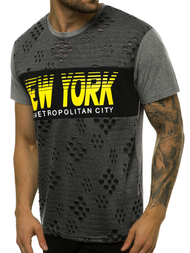 Ανδρικό μπλουζάκι γραφίτη OZONEE JS/KS2082