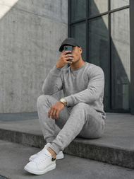 Ανδρικό σετ φόρμας γκρι OZONEE JS/68C10380/2Z