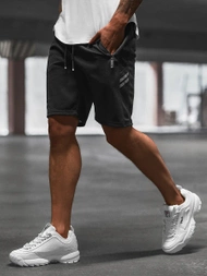 Ανδρικό σόρτς φόρμας μαύρο OZONEE O/WW20017/1