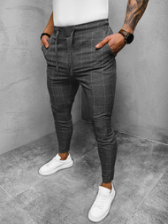 Ανδρικό παντελόνι chino Γραφίτης OZONEE DJ/2304/22