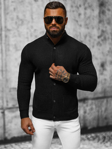 Ανδρικό πουλόβερ mαύρος OZONEE NB/MM6020/4