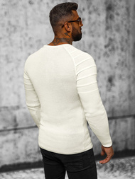 Ανδρικό πουλόβερ eκρού OZONEE L/2500