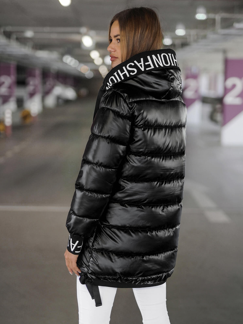 Γυναικείο μπουφάν μαύρο OZONEE JS/5M3188/392Z