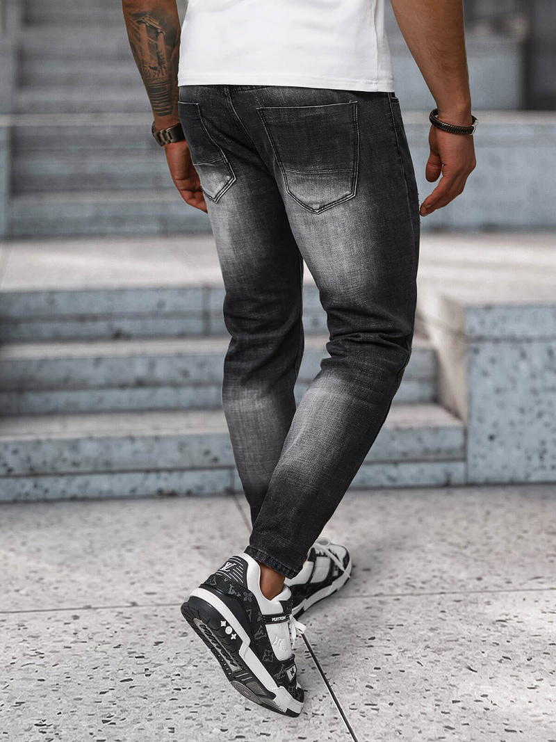 Ανδρικό τζιν παντελόνι mαύρος OZONEE NB/MP0075N