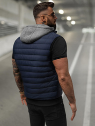 Ανδρικό αμάνικο μπουφάν ναυτικό μπλε OZONEE JS/8M983/215