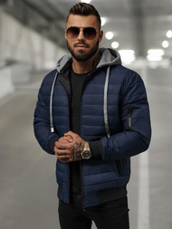 Ανδρικό μπουφάν ναυτικό μπλε OZONEE JS/8M985/215