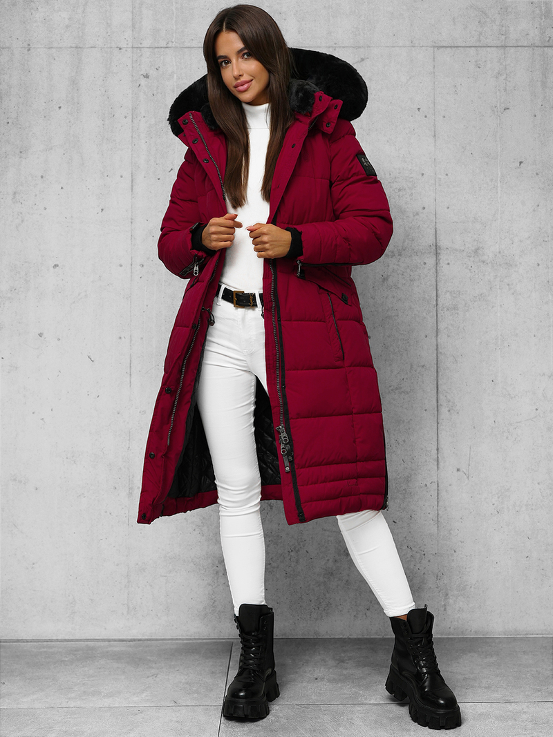 Γυναικείο μπουφάν μπορντό OZONEE O/W377