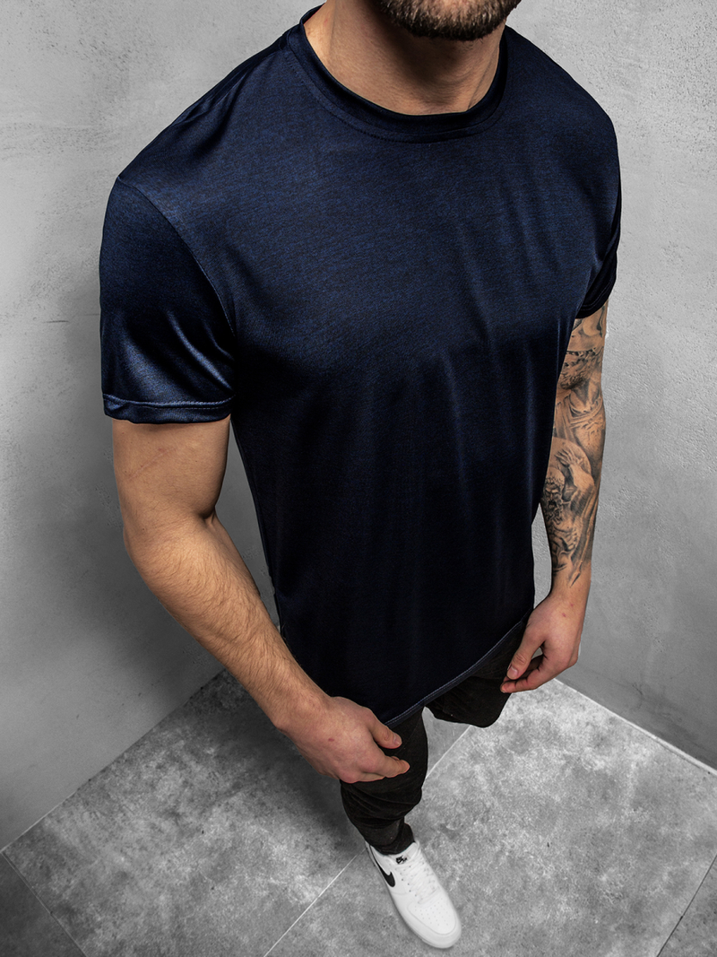 Ανδρικό μπλουζάκι σκούρο-ναυτικό μπλε OZONEE JS/S01Z