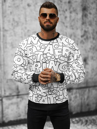 Ανδρικό Φούτερ λευκό OZONEE JS/8B1136/1