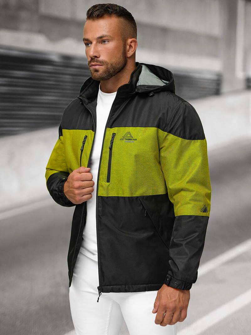 Ανδρικό μπουφάν μαύρο OZONEE JS/22M310/392Z