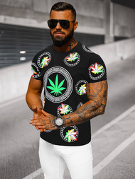 Ανδρικό μπλουζάκι μαύρο OZONEE O/T135/3