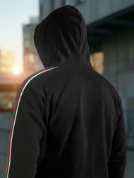 Ανδρικό Φούτερ με Κουκούλα μαύρο OZONEE JS/8B1731/3