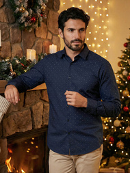 Ανδρικό πουκάμισο ναυτικό μπλε OZONEE V/V181Z