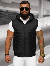 Ανδρικό αμάνικο μπουφάν μαύρο OZONEE JS/MY88Z