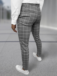 Ανδρικό παντελόνι chino σκούρο-γραφίτη OZONEE DJ/5522Z