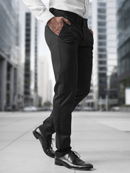 Ανδρικό παντελόνι chino mαύρος OZONEE V/5100