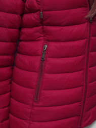 Γυναικείο μπουφάν μπορντό OZONEE JS/16M9101/06