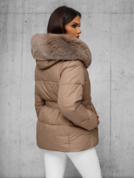 Γυναικείο μπουφάν μπεζ OZONEE JS/16M9206/62Z
