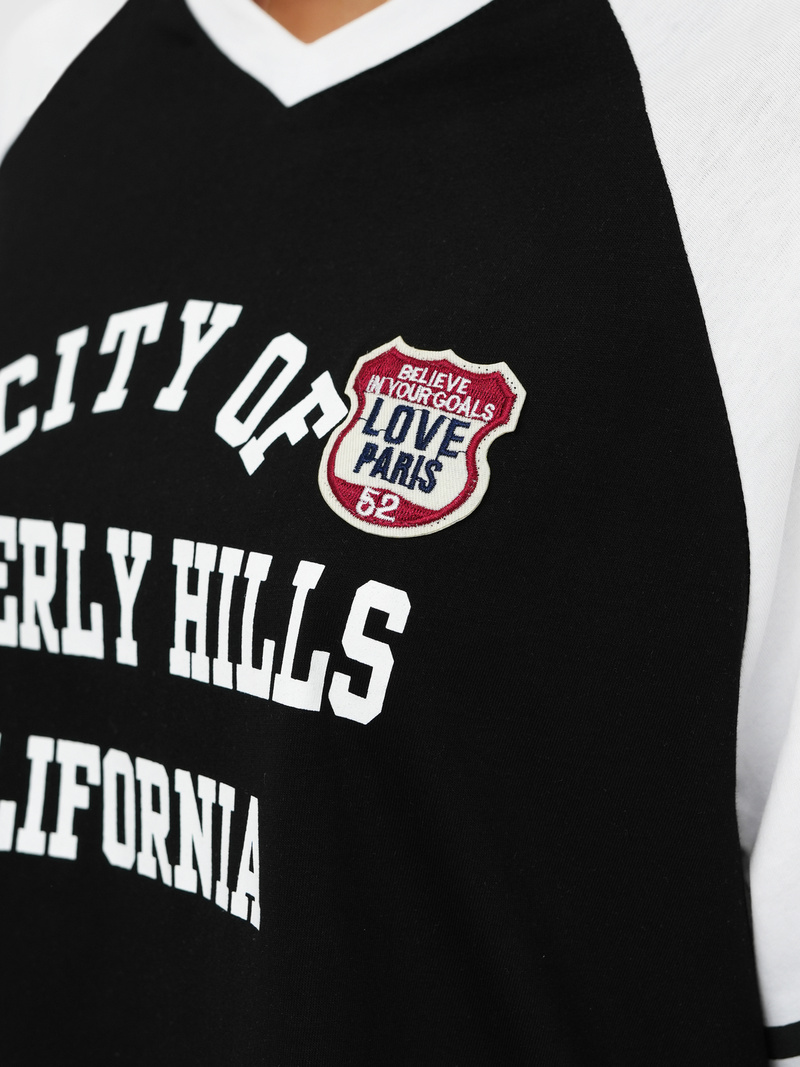 Γυναικείο μπλουζάκι μαύρο OZONEE JS/R62493