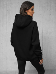 Φούτερ με Κουκούλα μαύρο OZONEE O/SWE23019Z