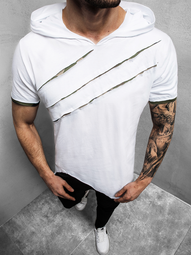 Ανδρικό μπλουζάκι λευκό OZONEE A/1185Z