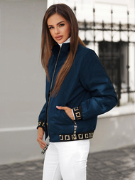 Γυναικείο μπουφάν ναυτικό μπλε OZONEE JS/5M3161/215Z