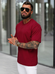 Ανδρικό μπλουζάκι mαρόν OZONEE JS/67T1298/21