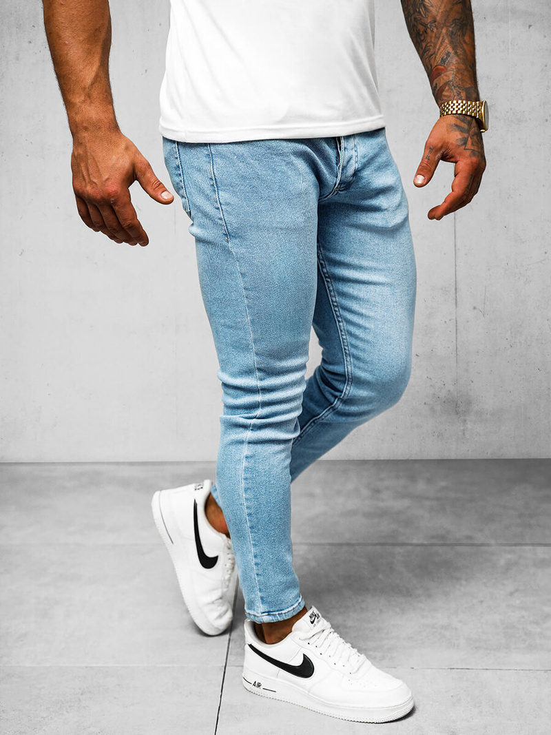 Ανδρικό τζιν παντελόνι μπλε OZONEE O/2335