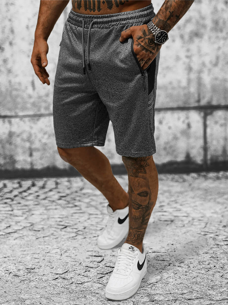 Ανδρικό σόρτς φόρμας γραφίτη OZONEE JS/8K280