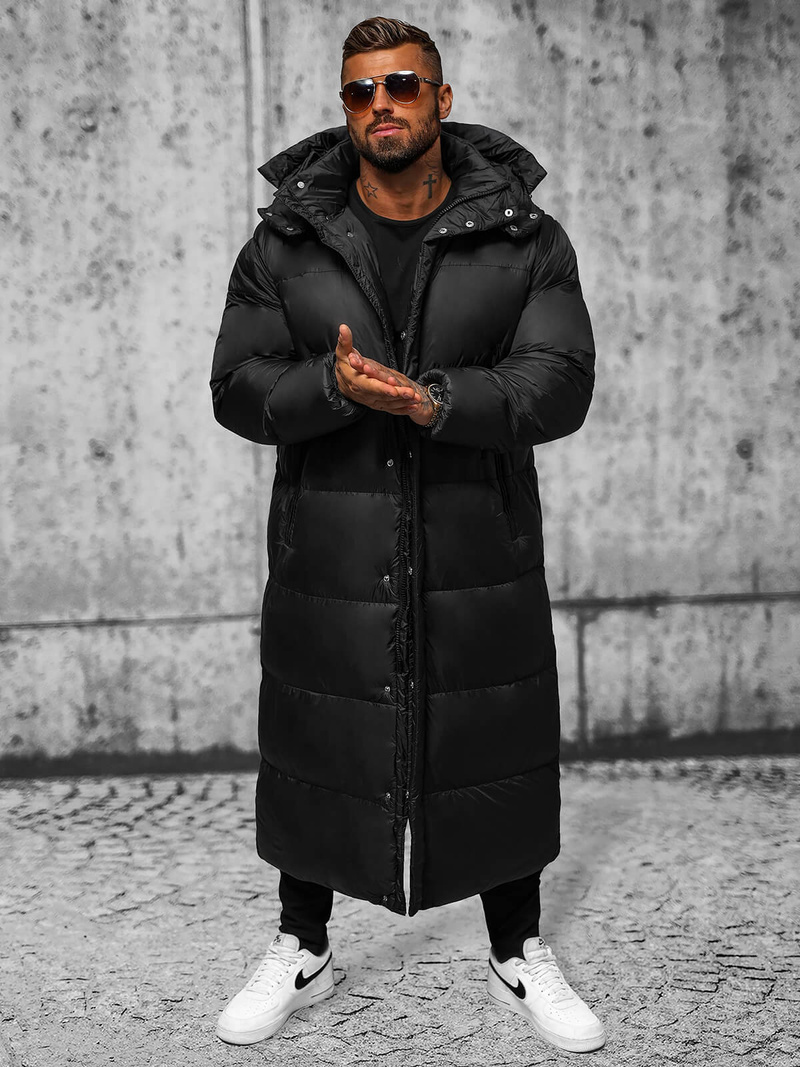 Ανδρικό χειμερινό μπουφάν μαύρο OZONEE O/M3202