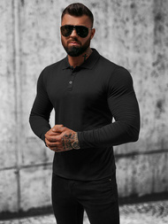 Ανδρικό μπλουζάκι με μακριά μανίκια μαύρο OZONEE O/B263