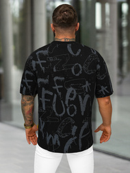 Ανδρικό μπλουζάκι μαύρο OZONEE O/YN2/621