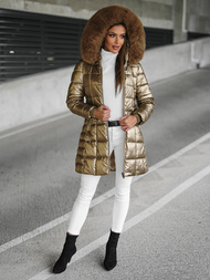 Γυναικείο μπουφάν χρυσός OZONEE JS/16M9120/403Z