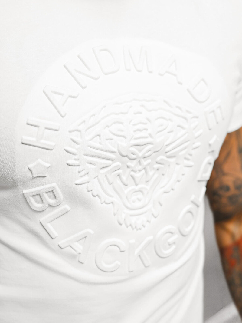 Ανδρικό μπλουζάκι λευκό OZONEE NB/MT3056Z