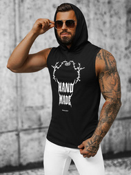 Ανδρικό αμάνικο μπλουζάκι mαύρος OZONEE NB/MT3024