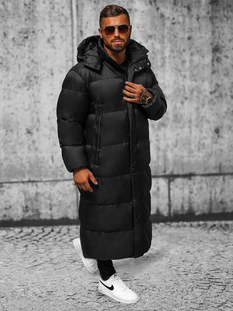 Ανδρικό χειμερινό μπουφάν μαύρο OZONEE O/M3202