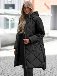 Γυναικείο μπουφάν μαύρο OZONEE JS/5M3168/392Z