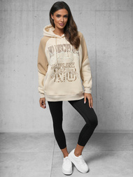 Φούτερ με Κουκούλα μπεζ OZONEE O/SWE23037Z