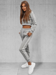 Γυναικείο σετ φόρμας δύο κομματιών Γκρί OZONEE JS/8C67/2Z