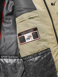 Ανδρικό χειμερινό μπουφάν μπεζ OZONEE JS/22M322/62