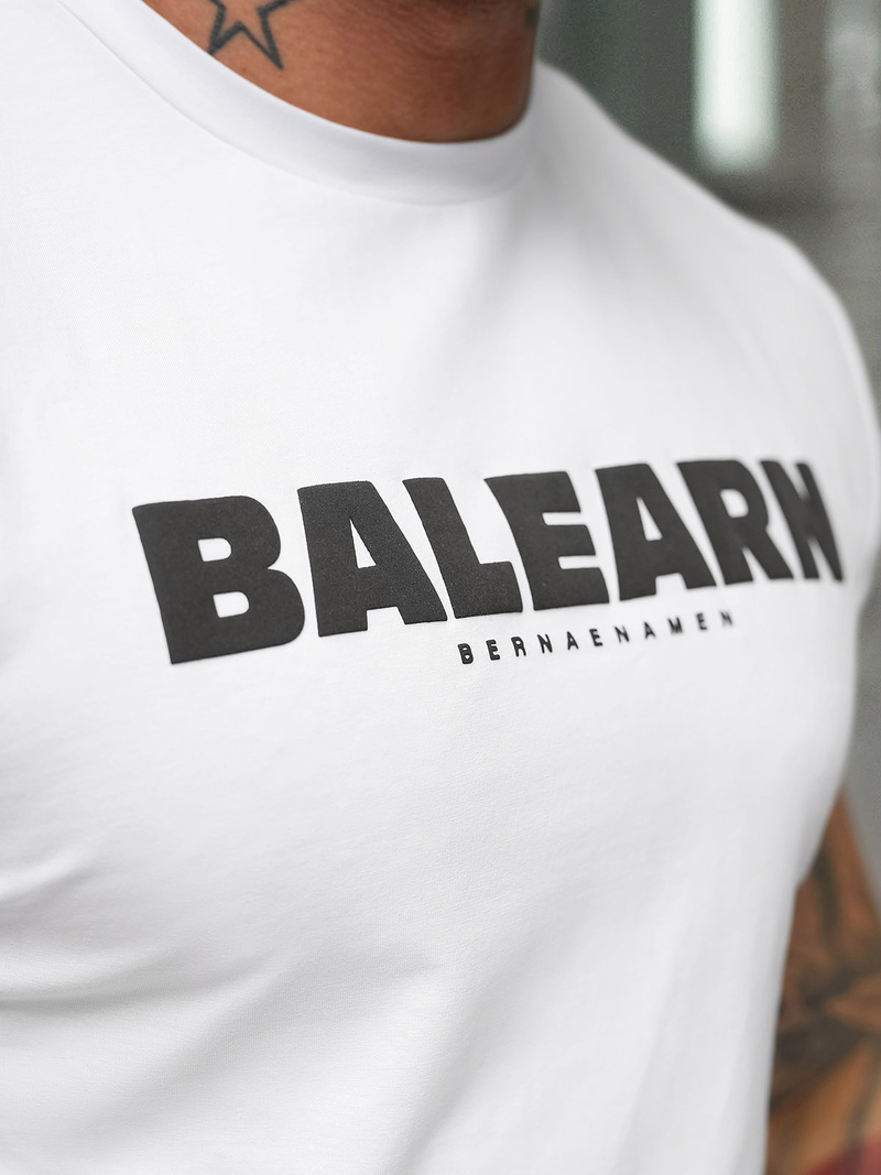 Ανδρικό μπλουζάκι λευκό OZONEE NB/MT3135